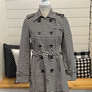 Women’s Ann Taylor Striped Trench Coat